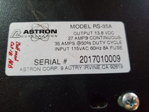 Astron RS-35a  Power Supply - Image 3